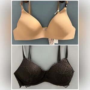 Victoria’s Secret bras - 32A black and cream